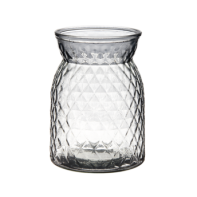 wholesale clear transparent decoration thick glass vase 