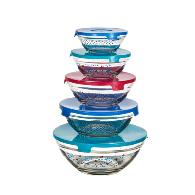 Five sets of color decals printed plastic cover glass bowl 