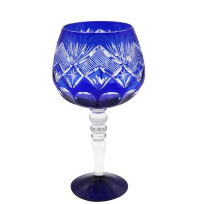 wholesale handmade amber water goblets drinking wine glass 