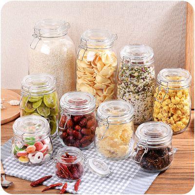 square wide mouth glass storage jar with glass lid