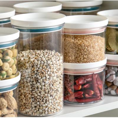 kitchen borosilicate glass food candy storage jar with bamboo lid 