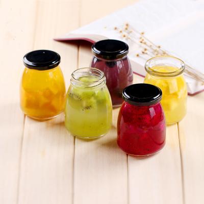 To sale 50ml 730ml clear square shaped cute glass honey jam jar with metal lid