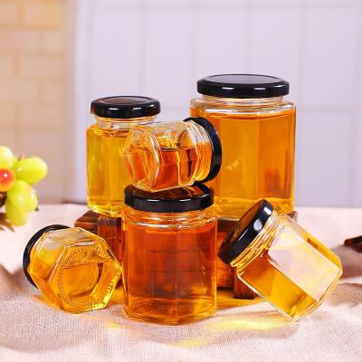 custom borosilicate decorative storage glass jars with lids for honey pudding jam 