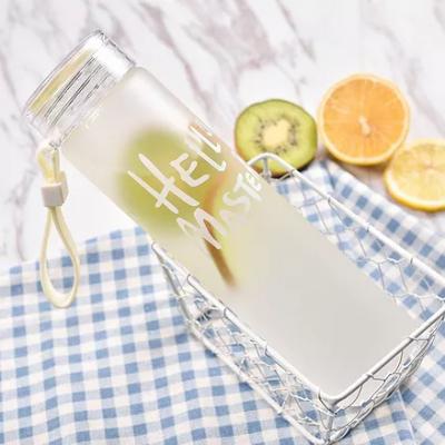Customised middle-sized 750 ml 800ml drinking travel glass voss water bottle glass Jar with lid 