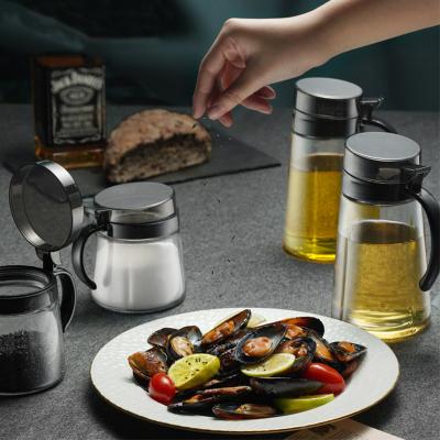 kitchen supplies Creativity seasoning pot glass seasoning box with Spoon Kitchenware