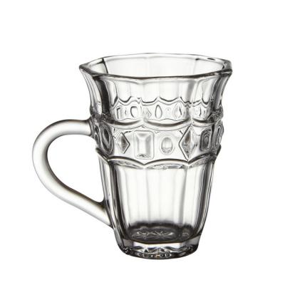 1oz creative wine beer double wall glass cup with handle 