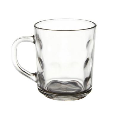 Hot Drink Eco-friendly elegant design double wall glass tea mug cup with handle 