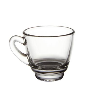 Customised Wholesale High quality coffee cup glass with handle 
