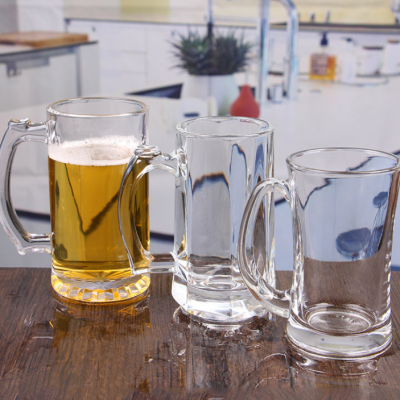 Custom beer mug in glass beer mug logo 600ml glass mug for beer