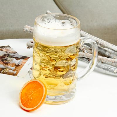hot sell beer cup glass pint sized glass beer mug 16oz Clear Glass Beer and Cider Cup 