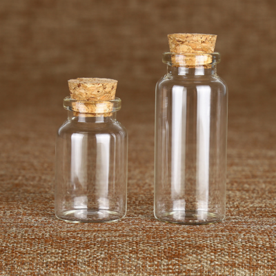 Empty small clear cheap glass mini wishing small bottle with cork 