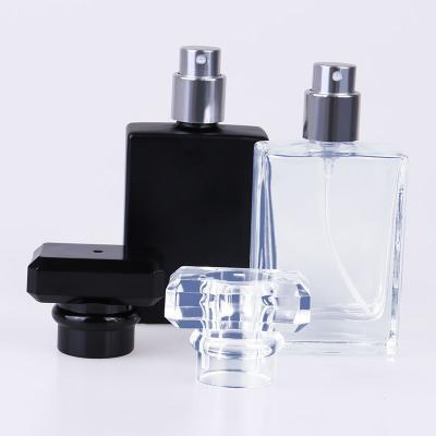 Popular clear luxury perfume glass square bottle of perfume bottle 50ml 