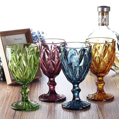 vintage colored wine glass
